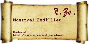 Nosztrai Zsüliet névjegykártya